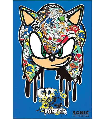 Amazon.com: Sonic the Hedgehog Poster, Sega Video Game
